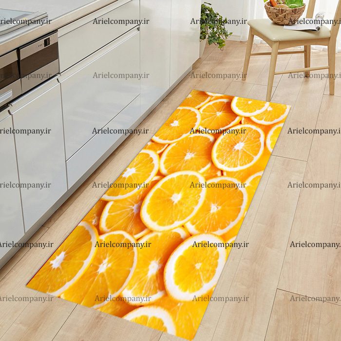 فرشینه آشپزخونه گرد طرح پرتقال