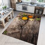 فرشینه آشپزخانه ادویه زمینه چوبی